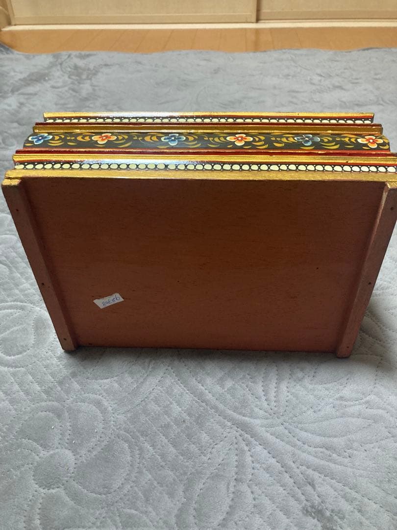 インド　ラジャスタン木箱　ヴィンテージ