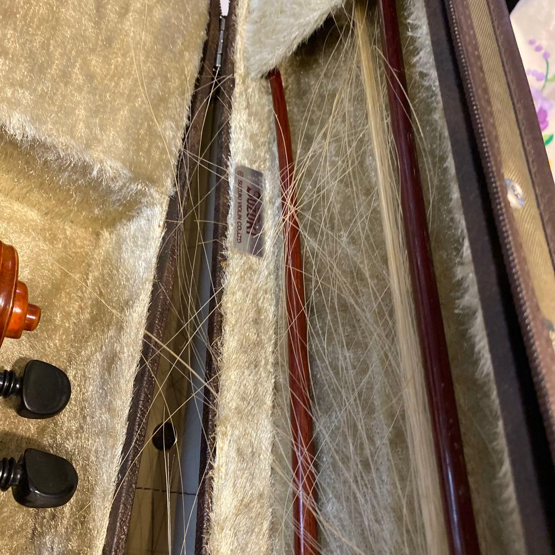 SUZUKI スズキNO.200 4/4 木製バイオリン本体 弓Kun肩当付入門