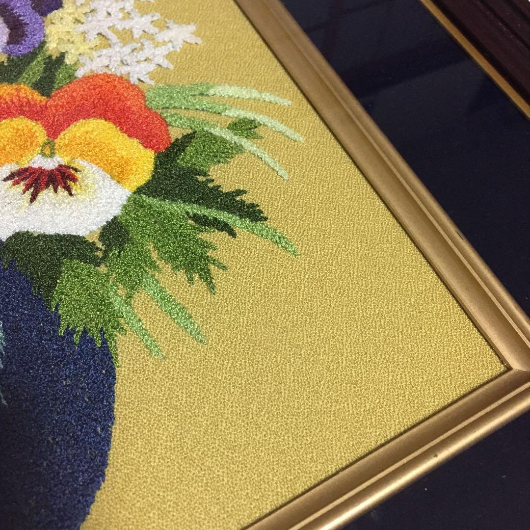 松嶋文化刺繍/刺繍インテリア/額縁入/絵画