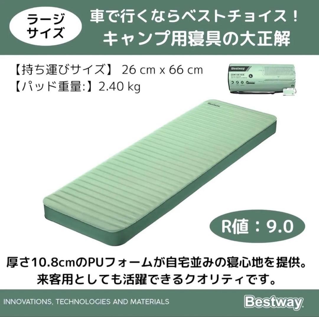 未使用 Bestway スリーピングマット インフレーターマット R値9.0