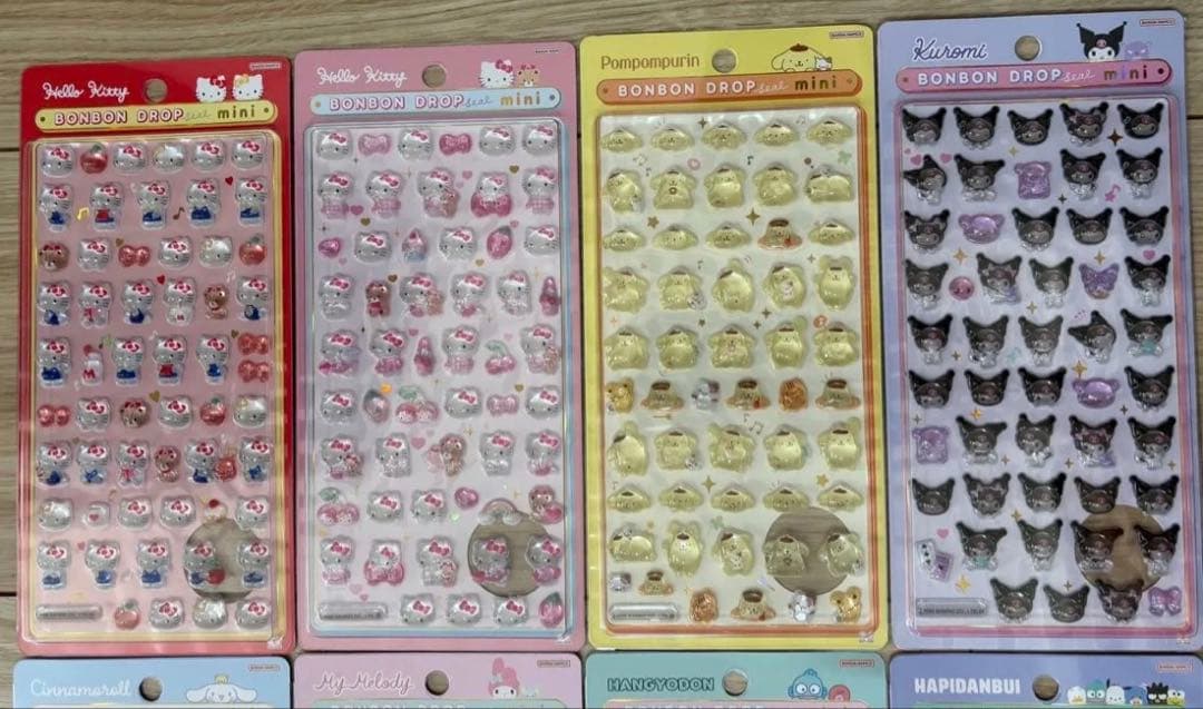 ★サンリオ★ボンボンドロップシールミニ　8種！コンプリート
