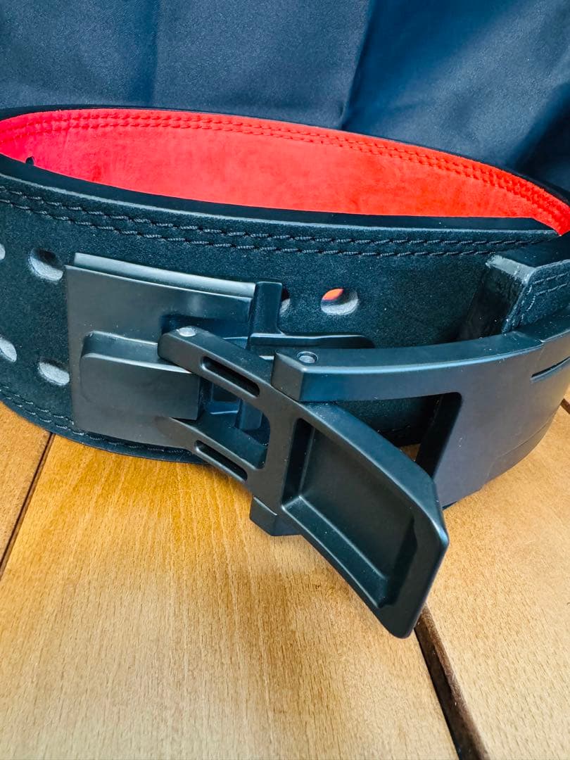 筋トレ パワーベルト レバーアクション式 高重量 本革 14mm厚 Mサイズ