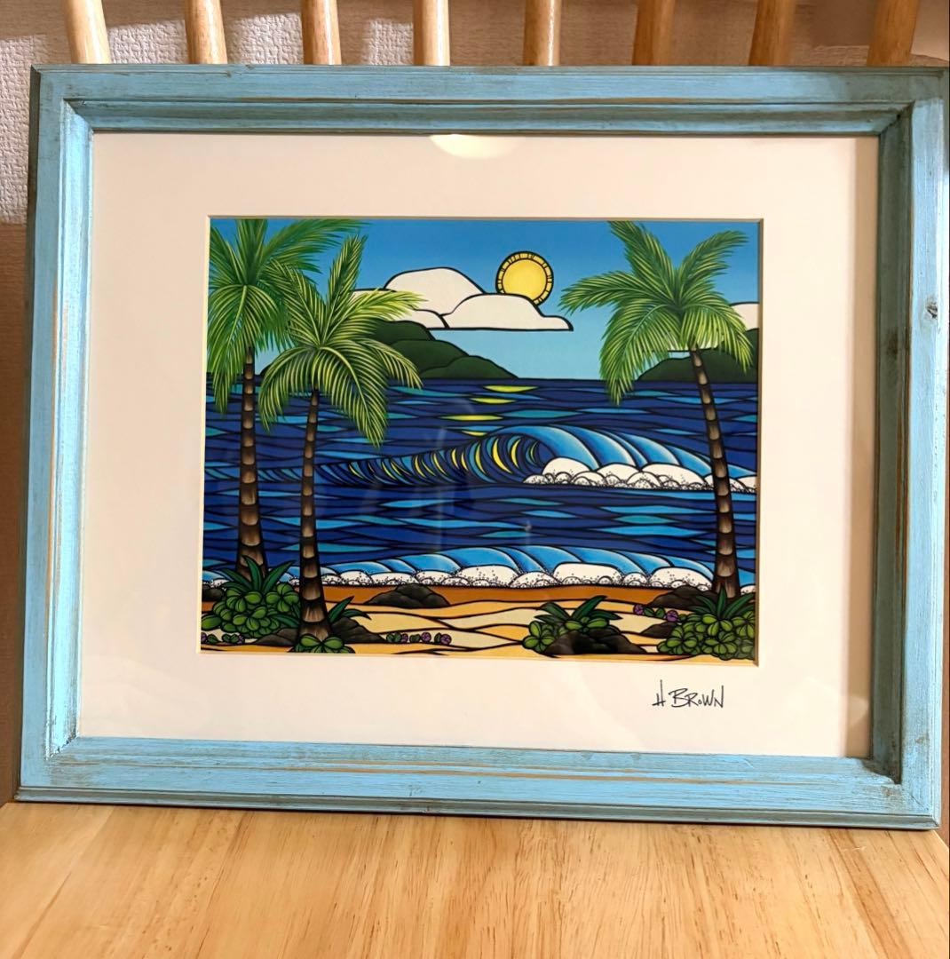 ヘザーブラウン　SUMMER SUN 額付き