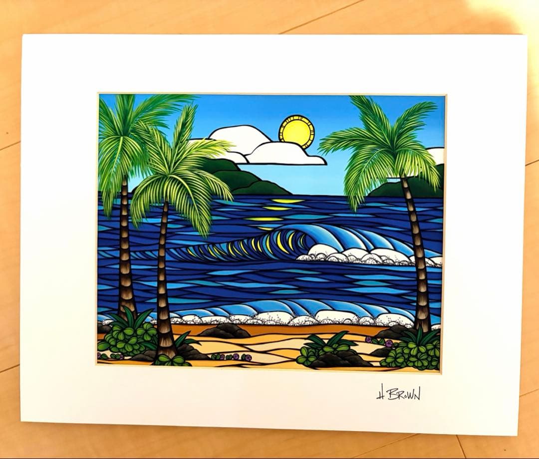 ヘザーブラウン　SUMMER SUN 額付き