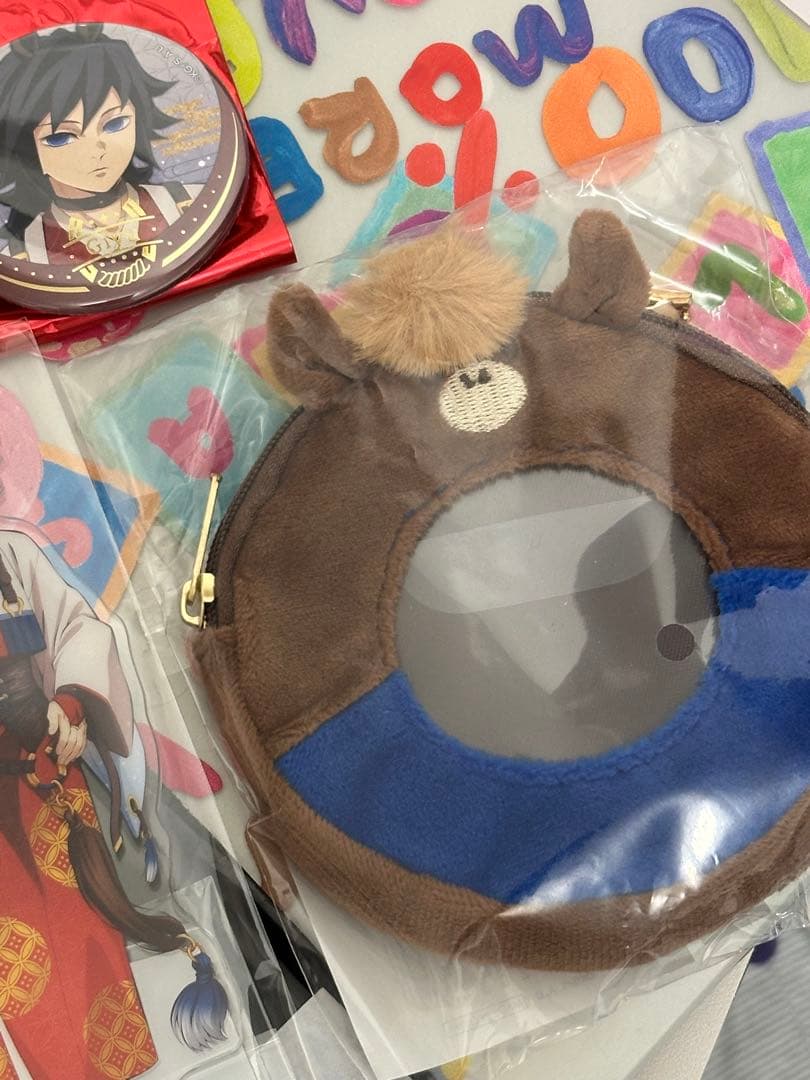 鬼滅の刃 午年 干支 アクリルスタンド缶バッジ ポーチ冨岡義勇