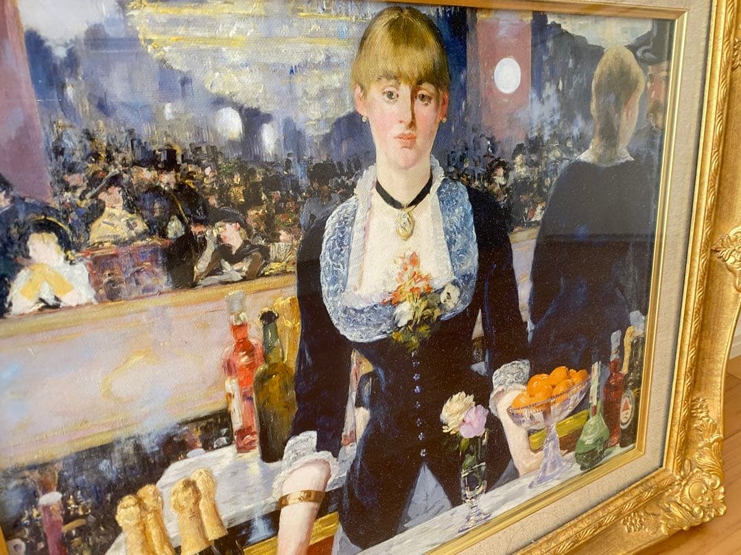 フォリーベルジュールのバー　マネ　複製画　油彩