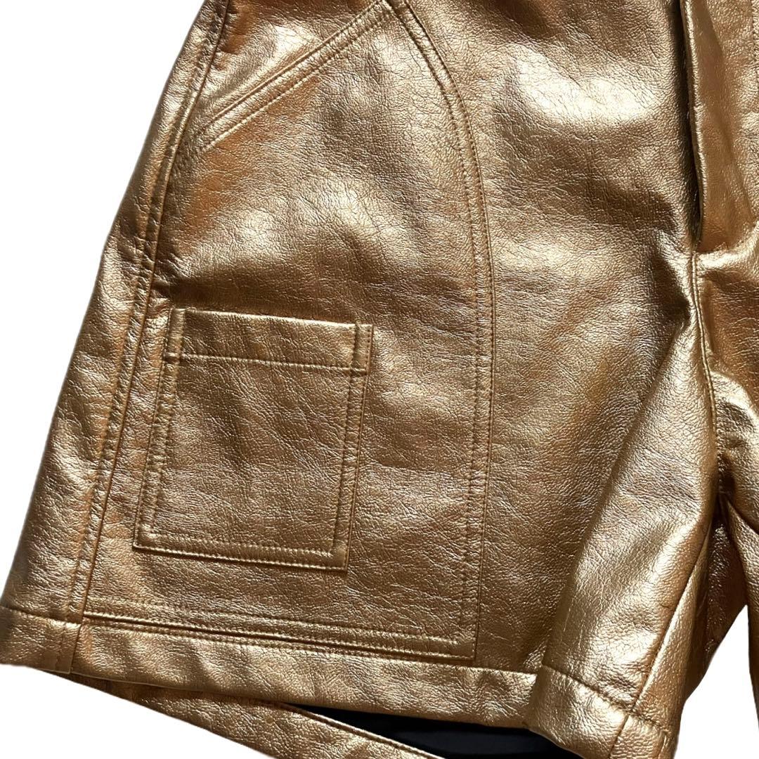 美品 マークアンドロナ ショートパンツ レディース サイズ38 ゴルフ 合成皮革