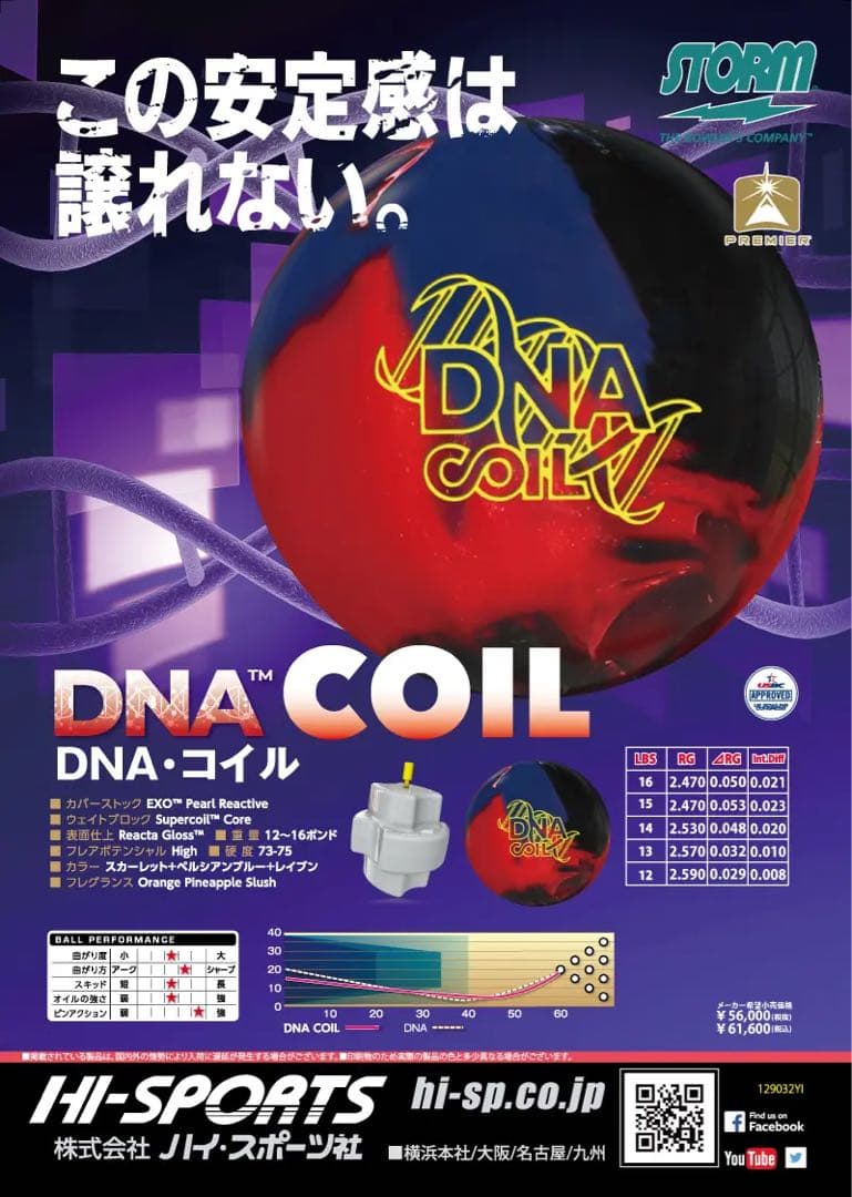 送料込み【新品】DNA・コイル　ストーム　15ポンド4オンス 1