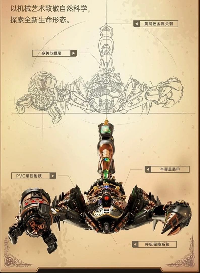 ROKR 3D立体パズル「装甲・ダイオウサソリ」