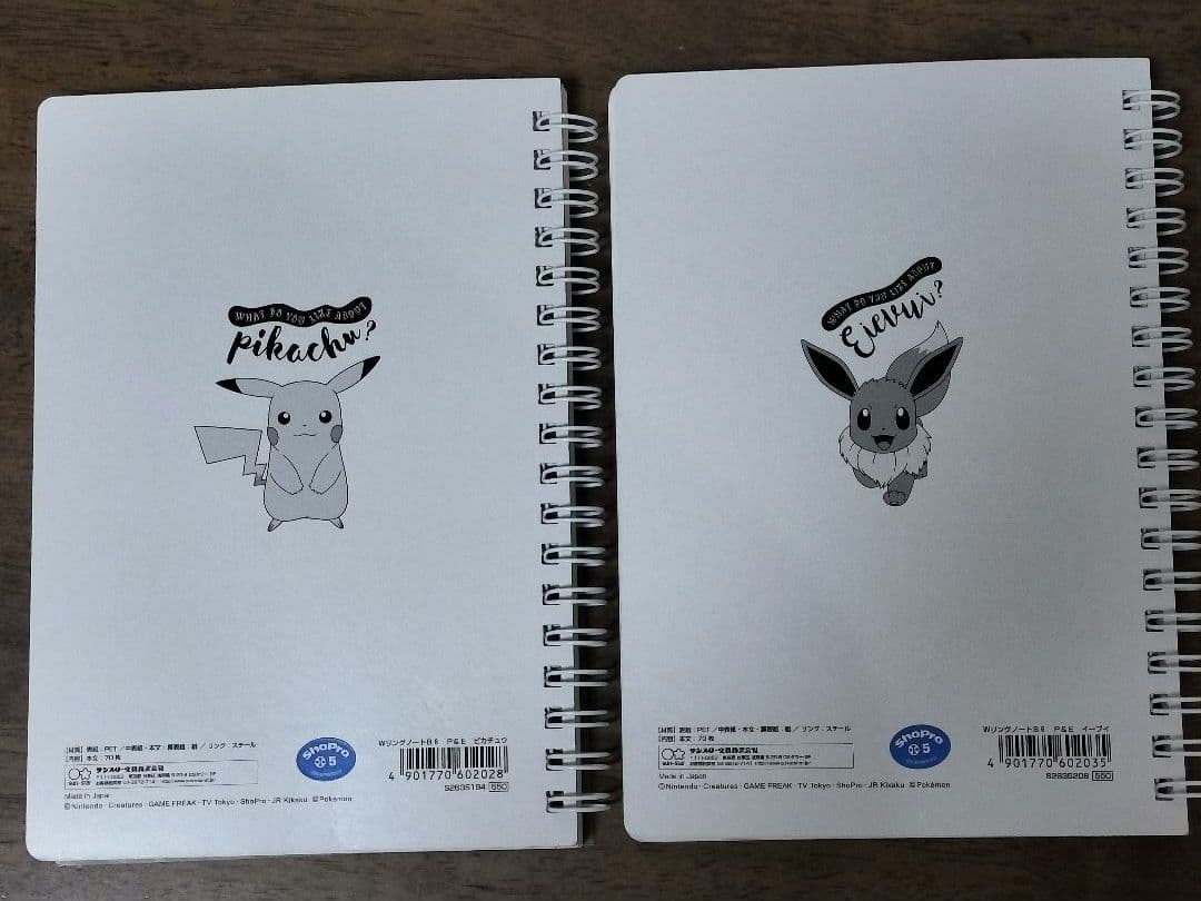ポケモン　リングノート　ピカチュウ　イーブイ