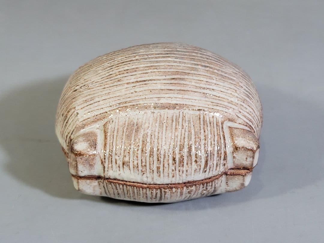 DT538 萩焼 十二代 田原陶兵衛 糸巻き 香合