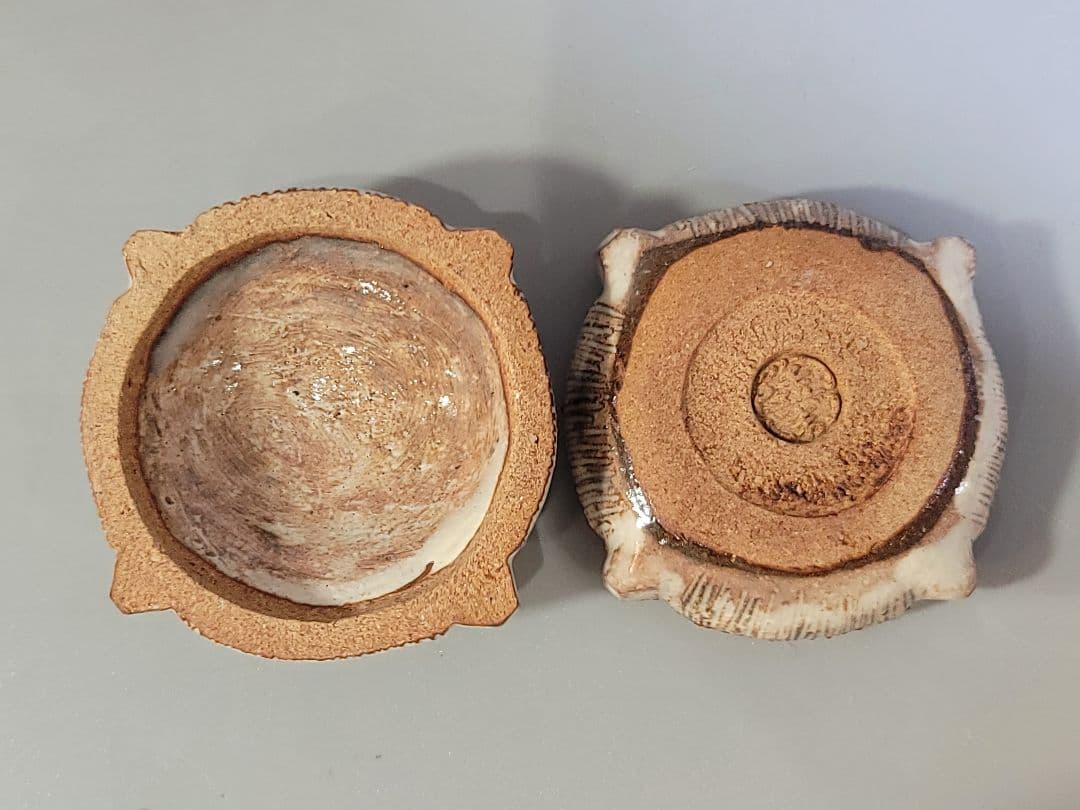 DT538 萩焼 十二代 田原陶兵衛 糸巻き 香合