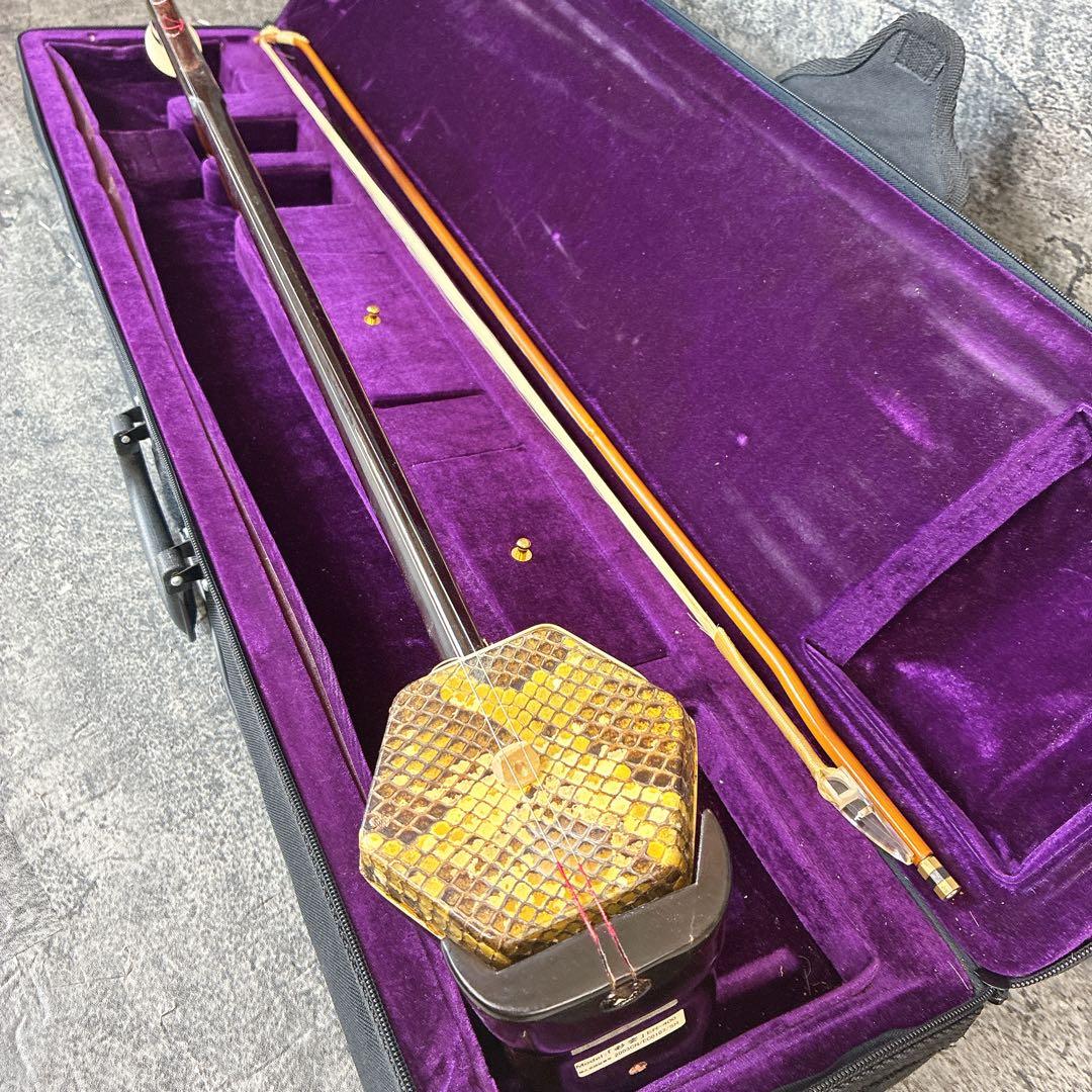 二胡 ER-400 蛇皮 ケース付き　予備弦あり