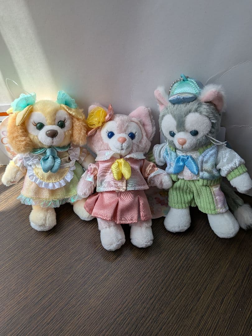 カラフルハピネス20周年 ダッフィー&フレンズ　 ぬいぐるみバッジ 7点セット