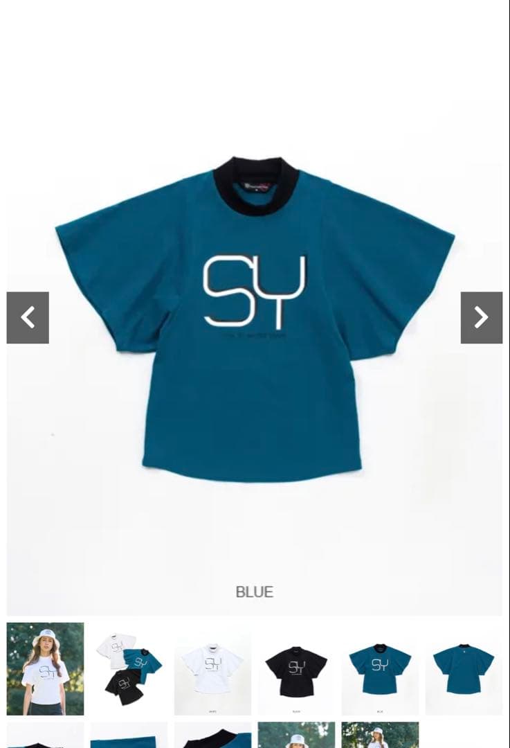 SY32 ゴルフ　レディース　半袖　ブルー　L