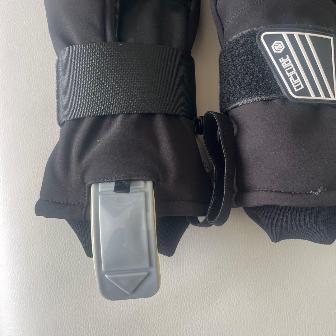 COZYCUBE ブラック ミトンスタイルグローブ　大人子供用リストガード付き