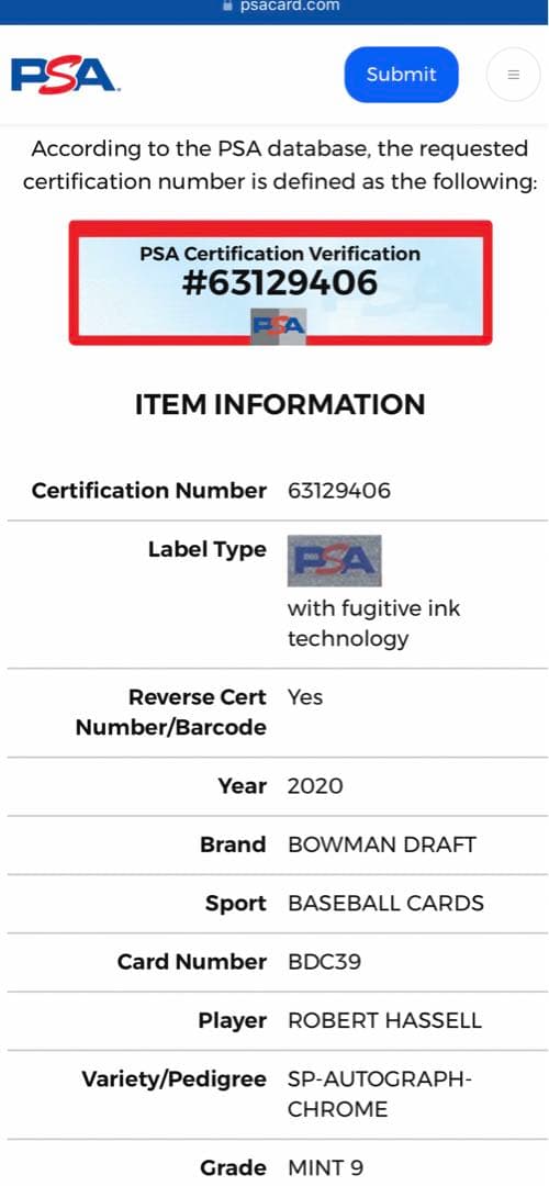 Robert Hassell 直筆サインカード99枚限定　バリエーション　レア