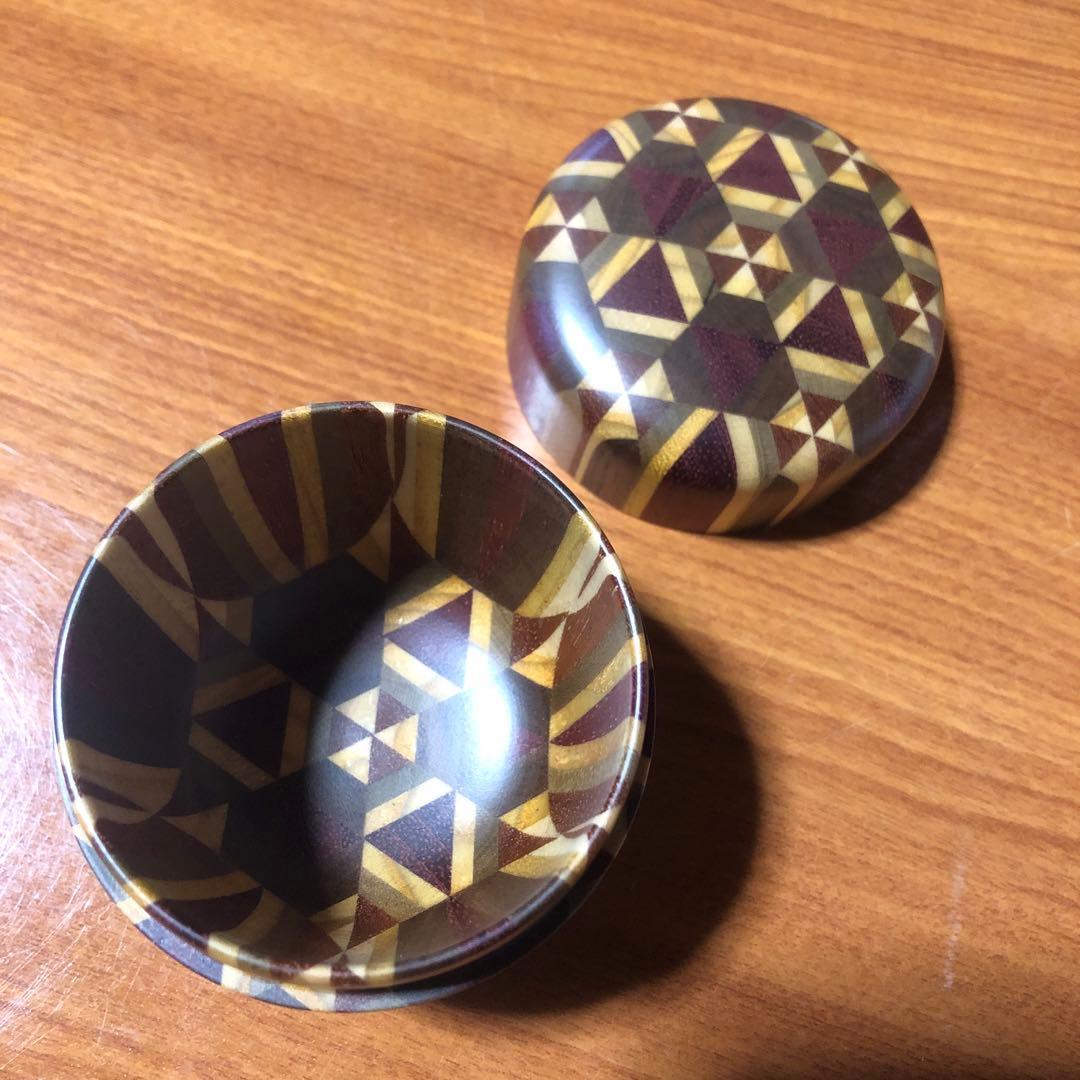 寄木細工 箱根細工 棗 なつめ 無垢 茶入れ 合子 茶道具 抹茶 茶筒