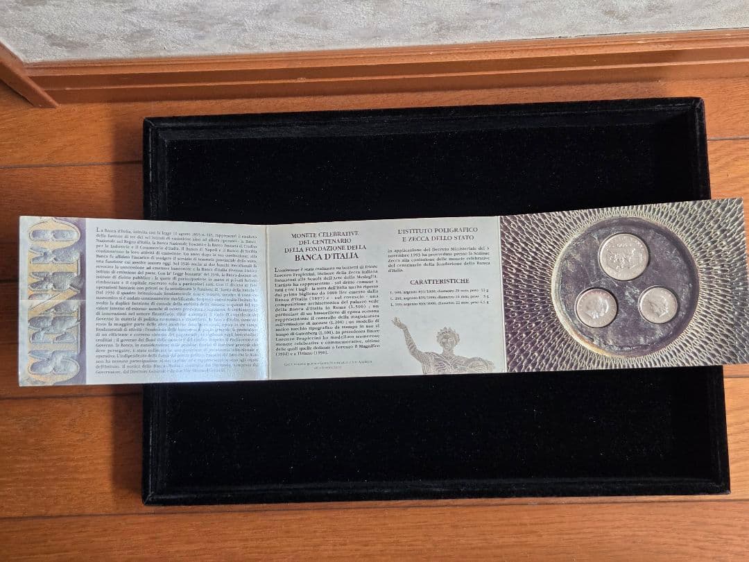 イタリア共和国　イタリア銀行創設100周年記念銀貨　3枚セット　1993