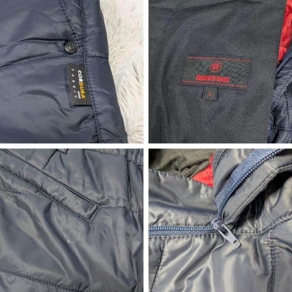 ブリーフィング L 暖パン 紺 ウォームパンツ 中綿 コーデュラ ダウン