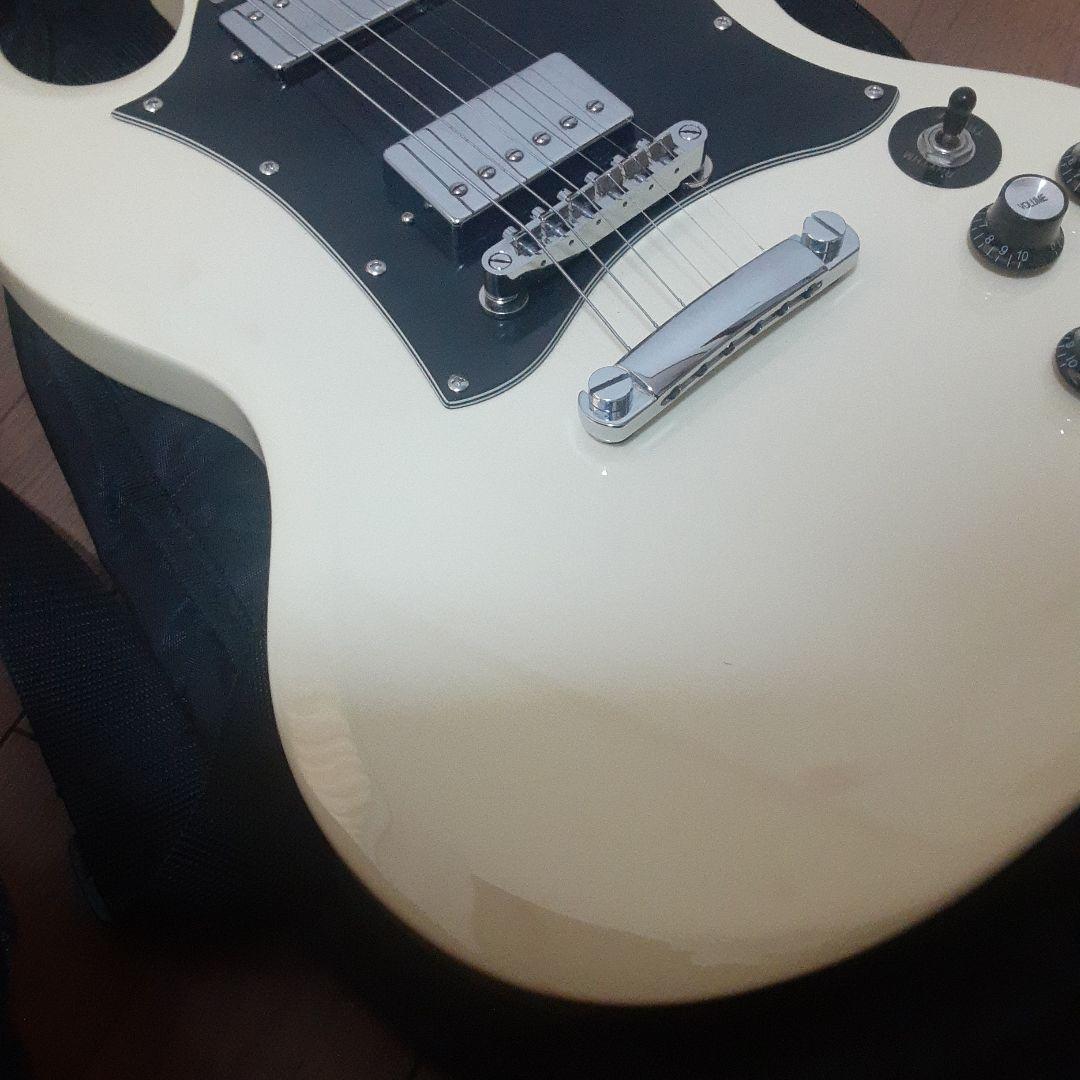 Photogenic SGスタイル エレキギター アイボリー　ケース付き