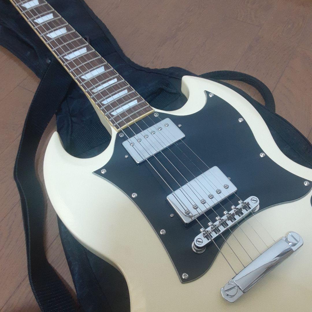 Photogenic SGスタイル エレキギター アイボリー　ケース付き