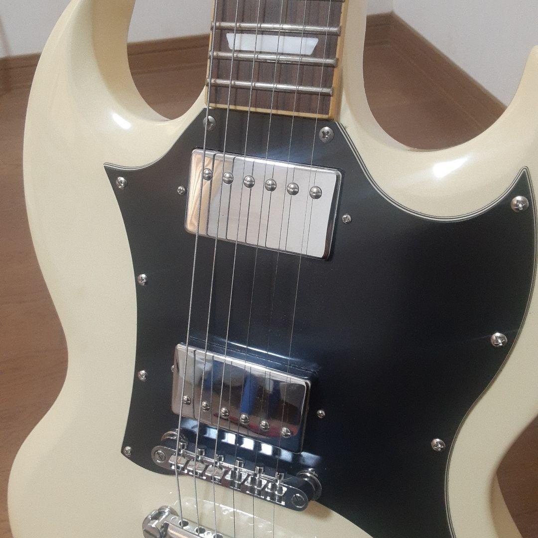 Photogenic SGスタイル エレキギター アイボリー　ケース付き