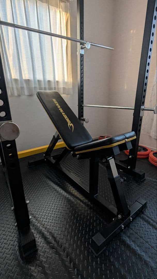 ボディーメーカー　パワーラック　アイロテック　140kg　バーベル　ホームジム