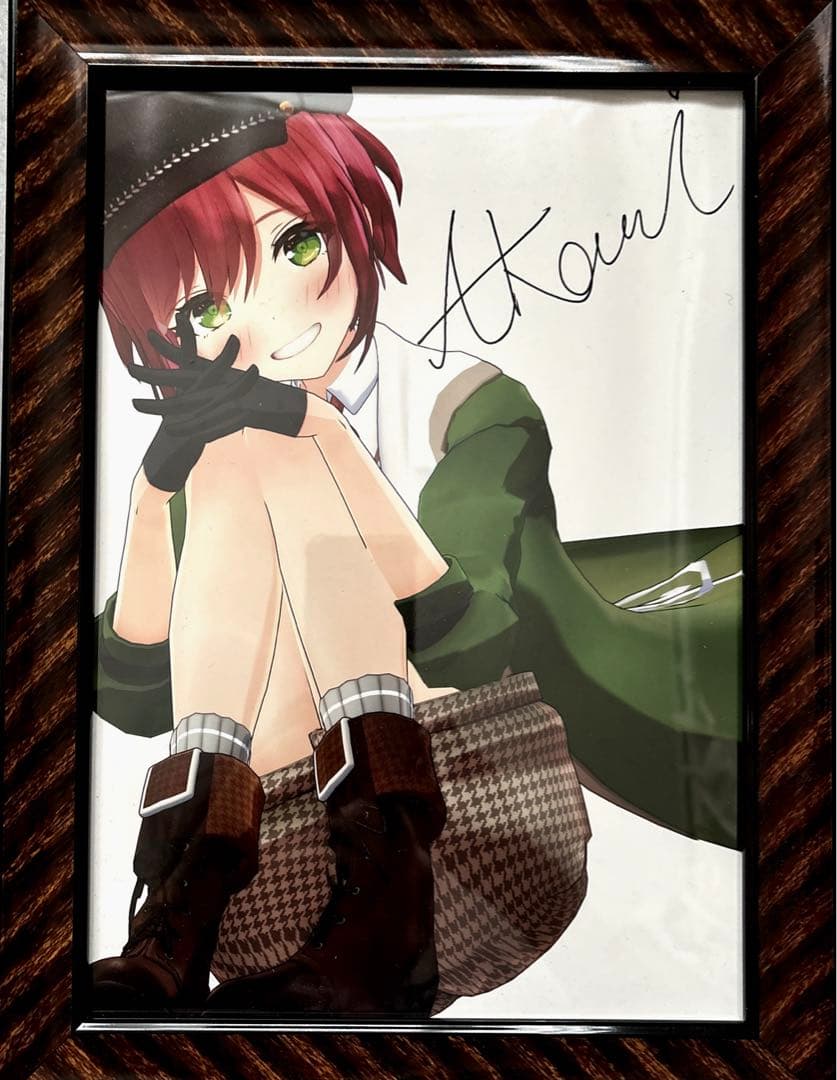 石狩あかり サイン入り フォトグラフ、フレーム付き