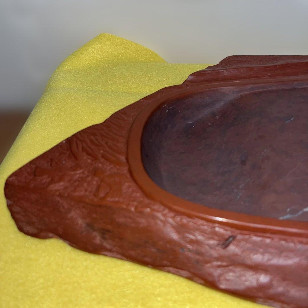 ⭕️希少　岩手県　紫雲石硯　佐藤鉄三郎　30Ｃm近い2Ｋg超えの大型硯