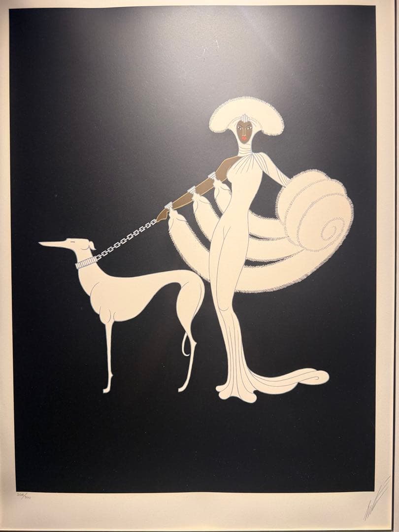 Erte 【Ebony and White】vintageitem 1980年代