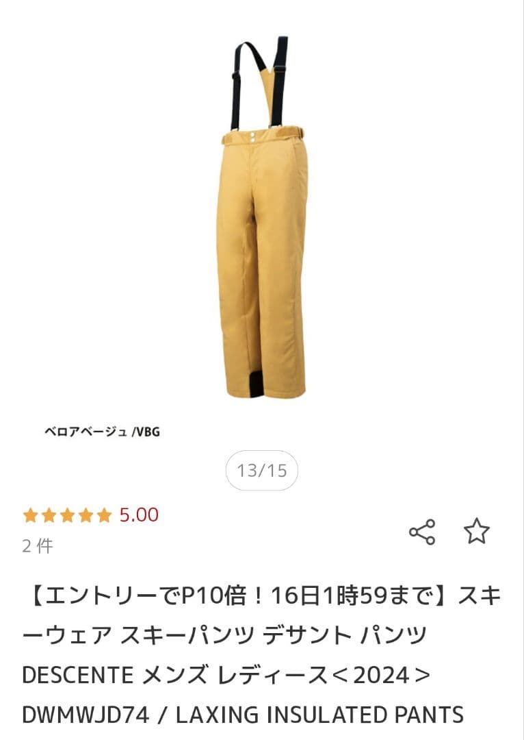 使用頻度少DESCENTE LAXING PANTS サイズM