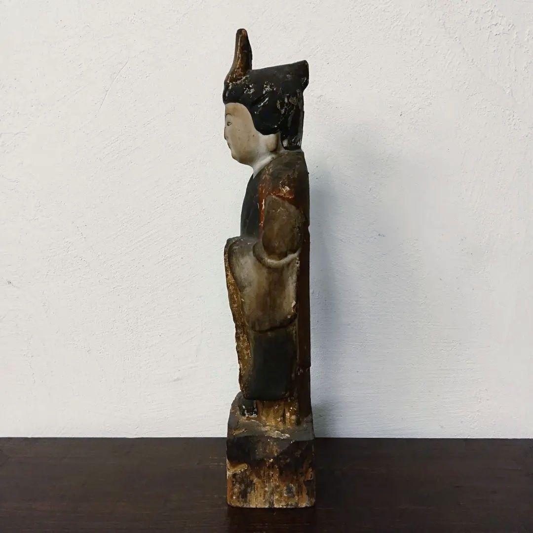 仏教美術  木彫  神像  仏像  時代  アンティーク