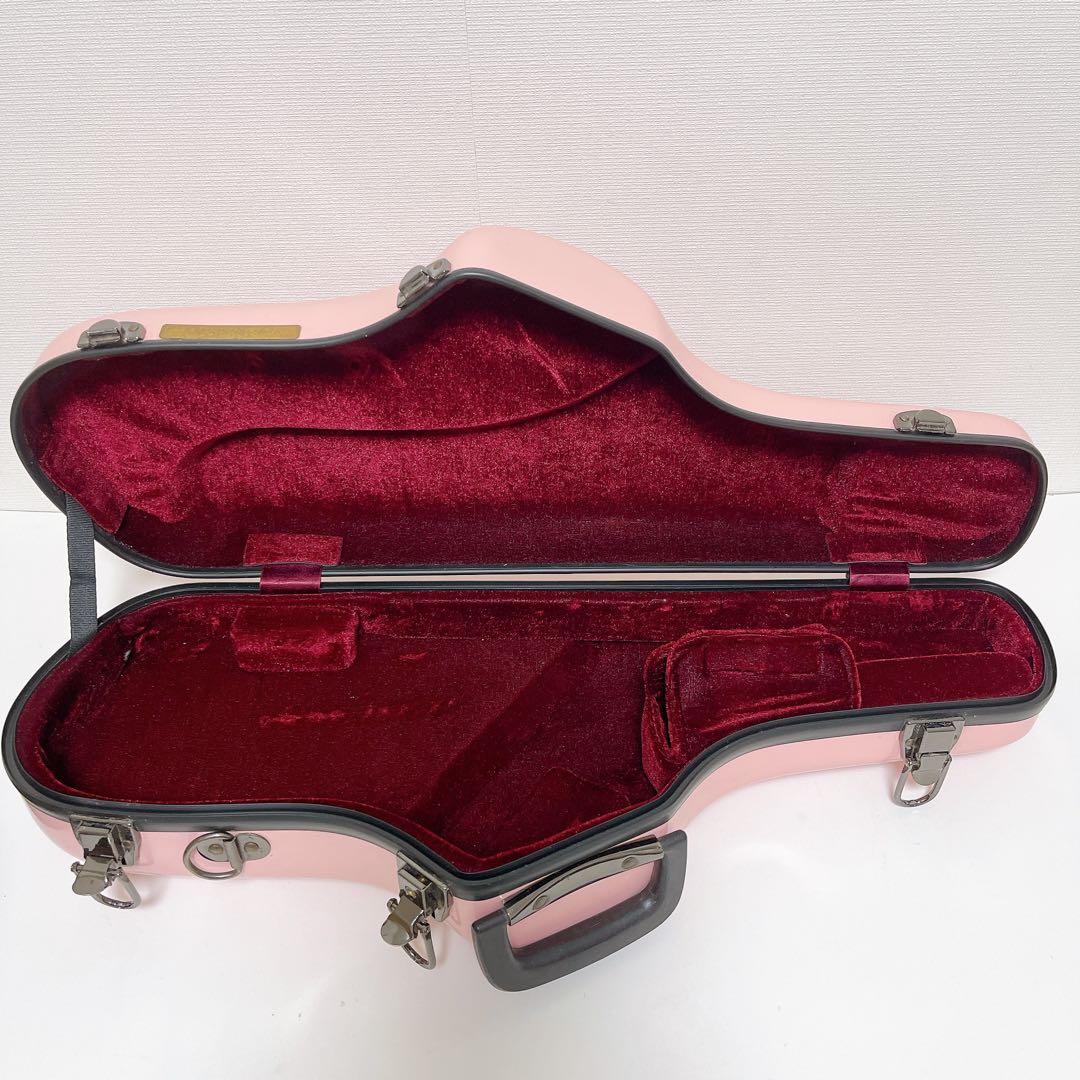 C.C.シャイニーケース　サックス　ピンク　ショルダーストラップ