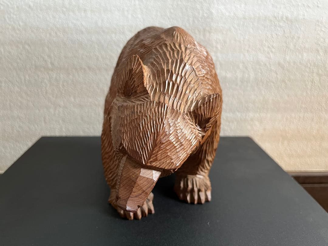 八雲町木彫り熊　木歩作　引間二郎　北海道民藝工芸品