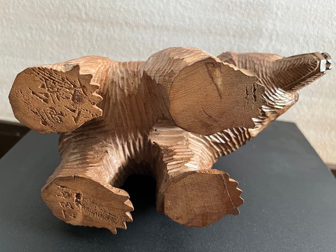 八雲町木彫り熊　木歩作　引間二郎　北海道民藝工芸品