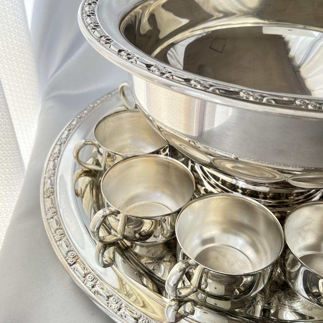 【Oneida】 パンチボウル / パンチカップ10個 / トレー 巨大！！