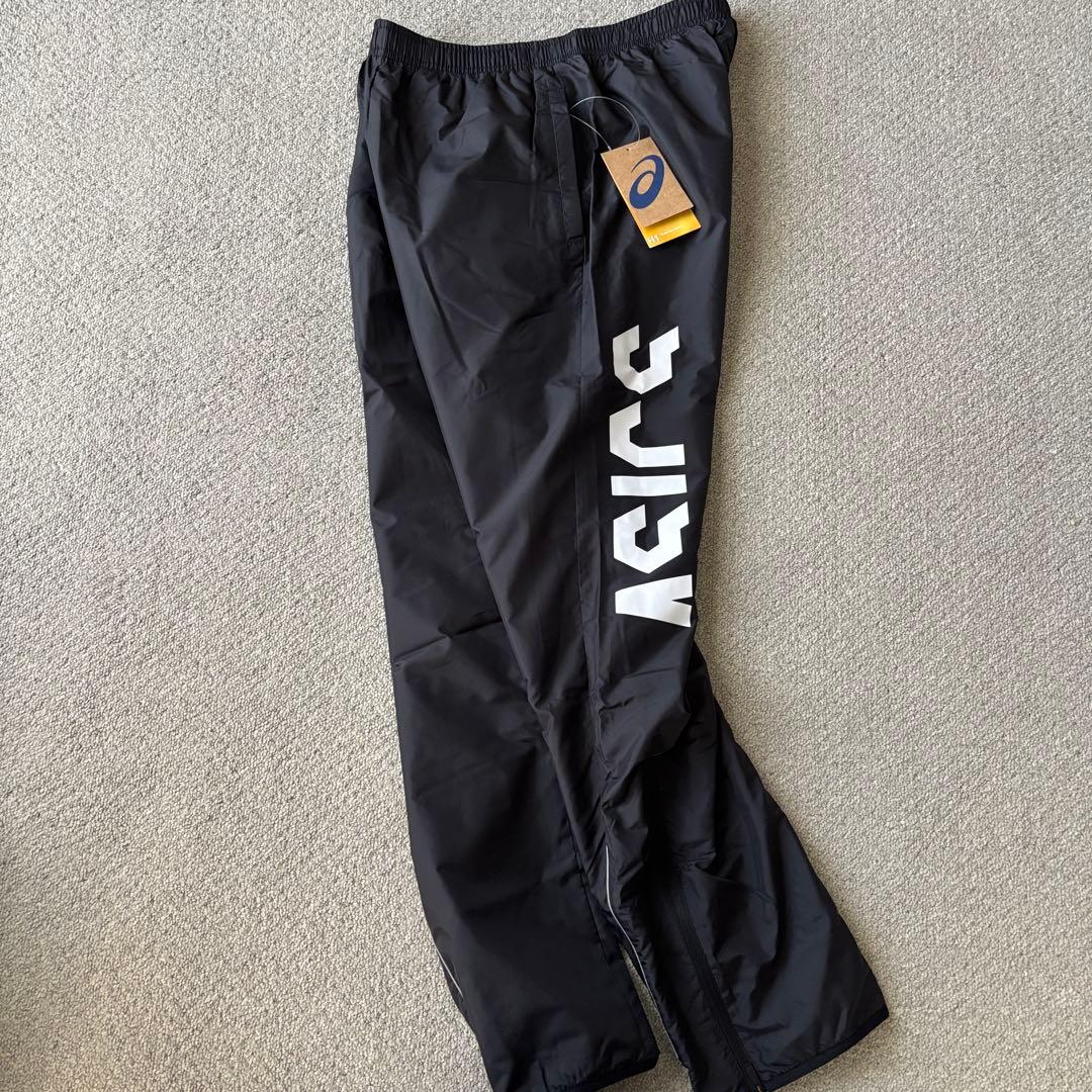 廃盤品 Lサイズ 新品ASICS ウインドブレーカー 上下セット 黒