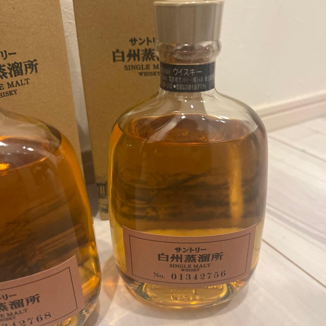【白州蒸留所限定】サントリー　シングルモルトウイスキー 300ml 箱付き　2本