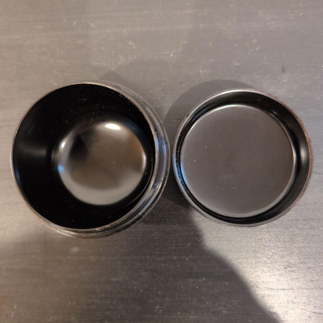 茶道具　桐柾茶通箱　木製漆棗二点　計三点