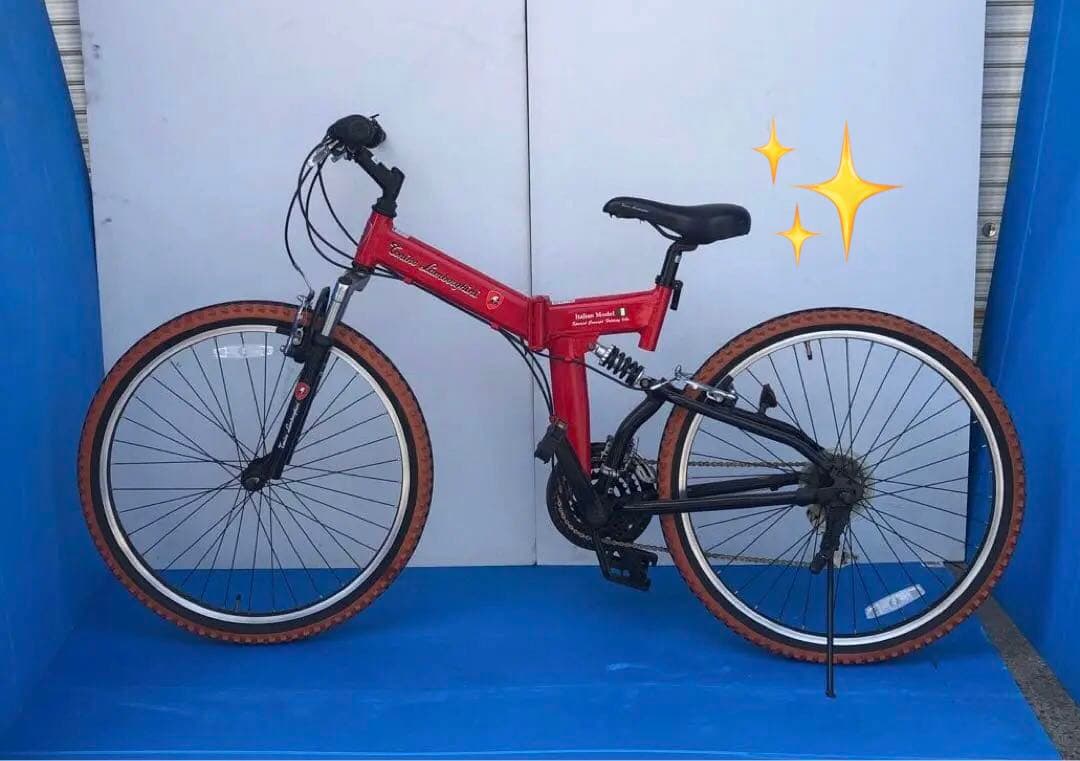 トニーノ・ランボルギーニ折畳自転車アルミWサスFD-MTB26（18speed）