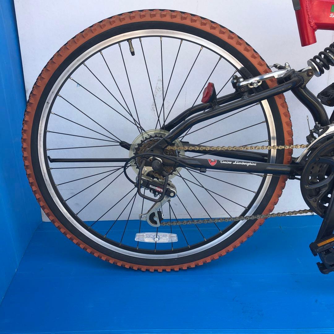トニーノ・ランボルギーニ折畳自転車アルミWサスFD-MTB26（18speed）