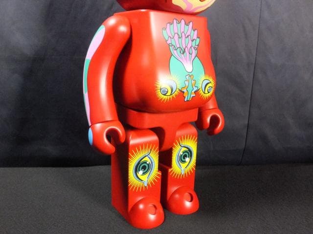 現代美術 田名網敬一　直筆サイン『BE@RBRICK 1000％赤』1205B