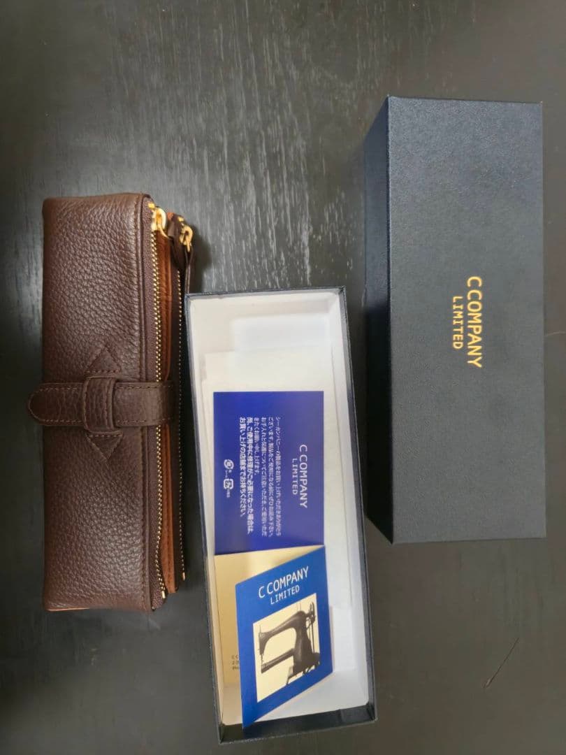 ささっち【美品】ルポペンケース ダークブラウン 本革 Cカンパニー 復刻版