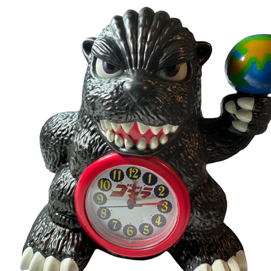 ゴジラ 目覚まし時計　動作確認　約25cm 時間になると、ゴジラの咆哮 目が光る
