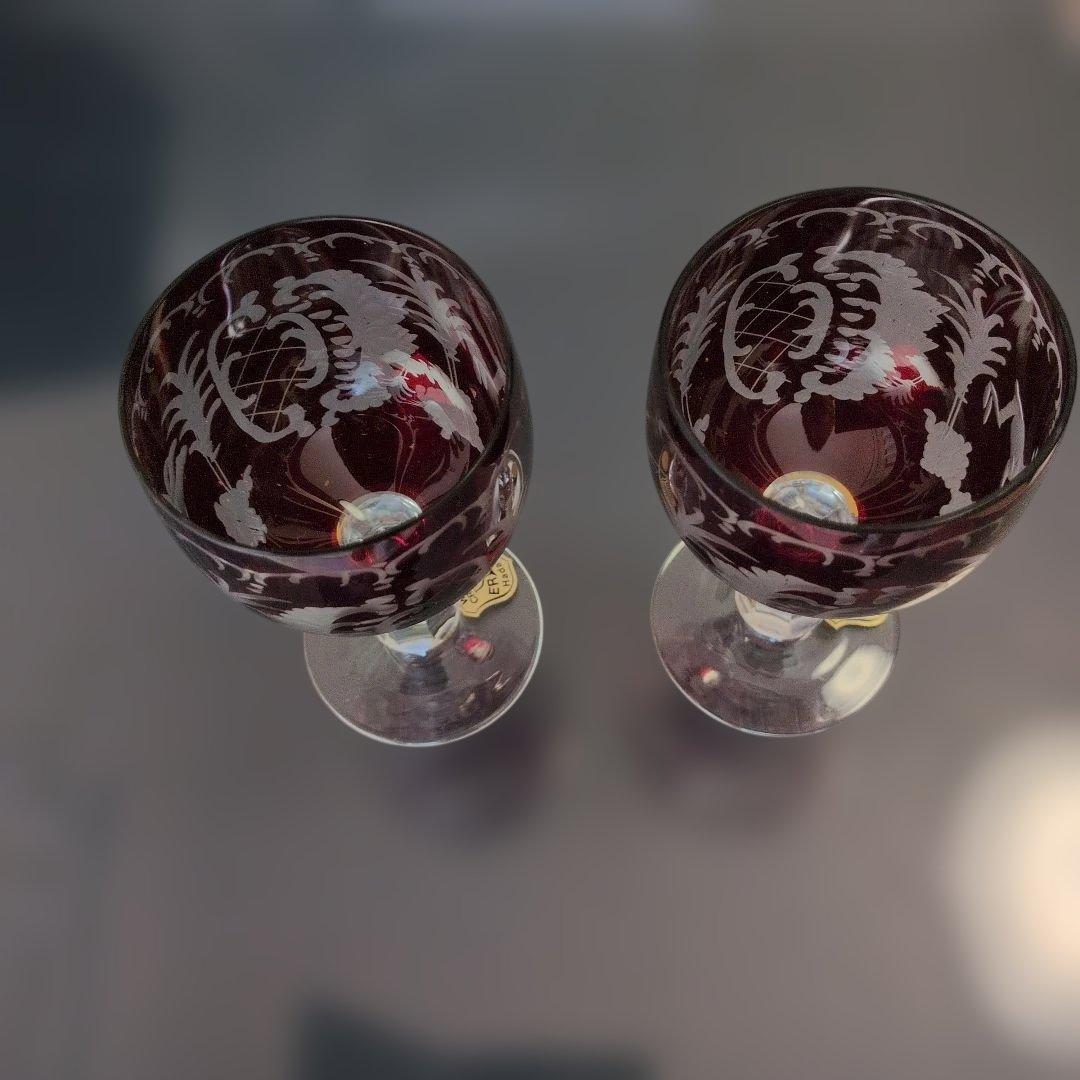 ウィッティ匕（wittig）クリスタル（crystal）工房製 箱付きペアグラス