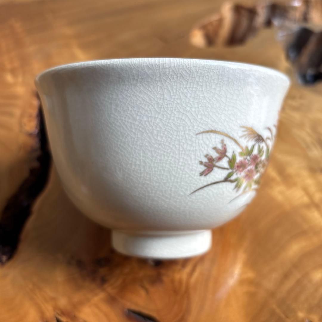 薩摩焼 錦江窯 野崎錦正 色絵金彩 抹茶碗 茶道具 共箱