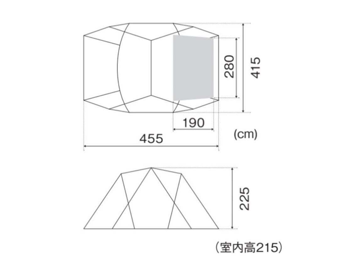 スノーピーク リビングシェル Pro. グレー インナー レッドフレーム セット