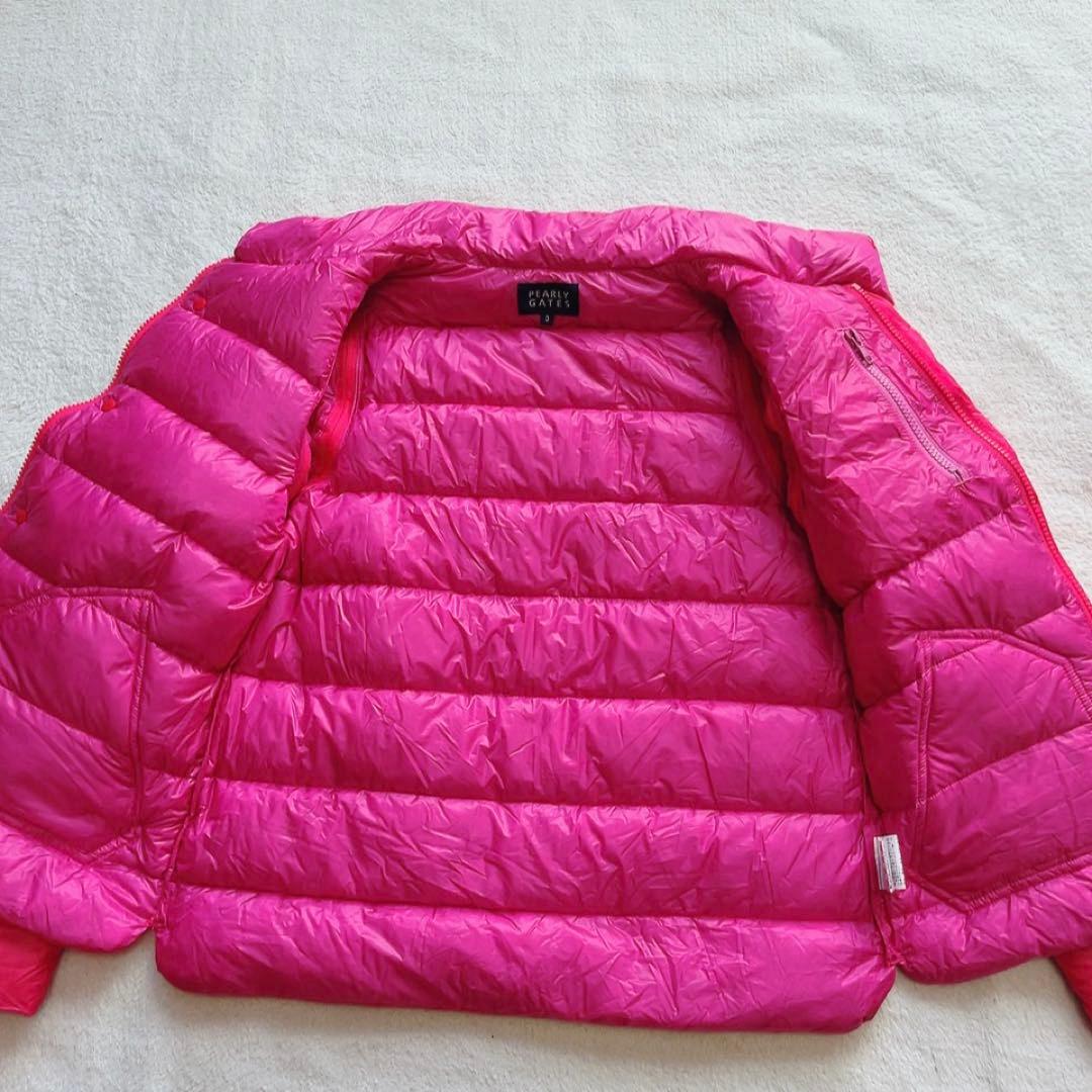 未使用級　パーリーゲイツ 2way　ダウン　ジャケット　ベスト　ピンク　収納