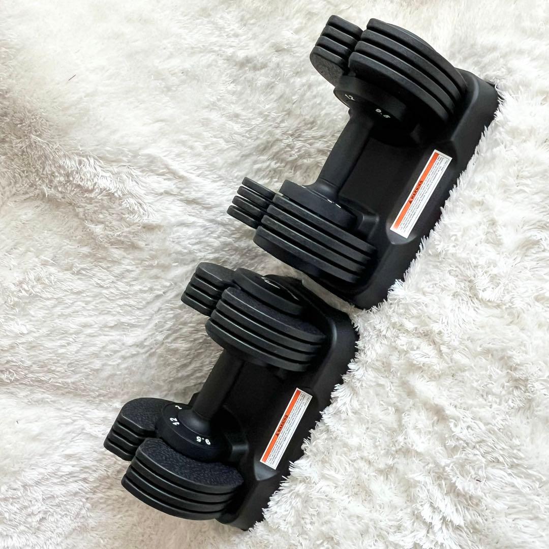 ✨良品✨MOJEER ダンベル　可変式アジャスタブルダンベル　2-12㎏×2個